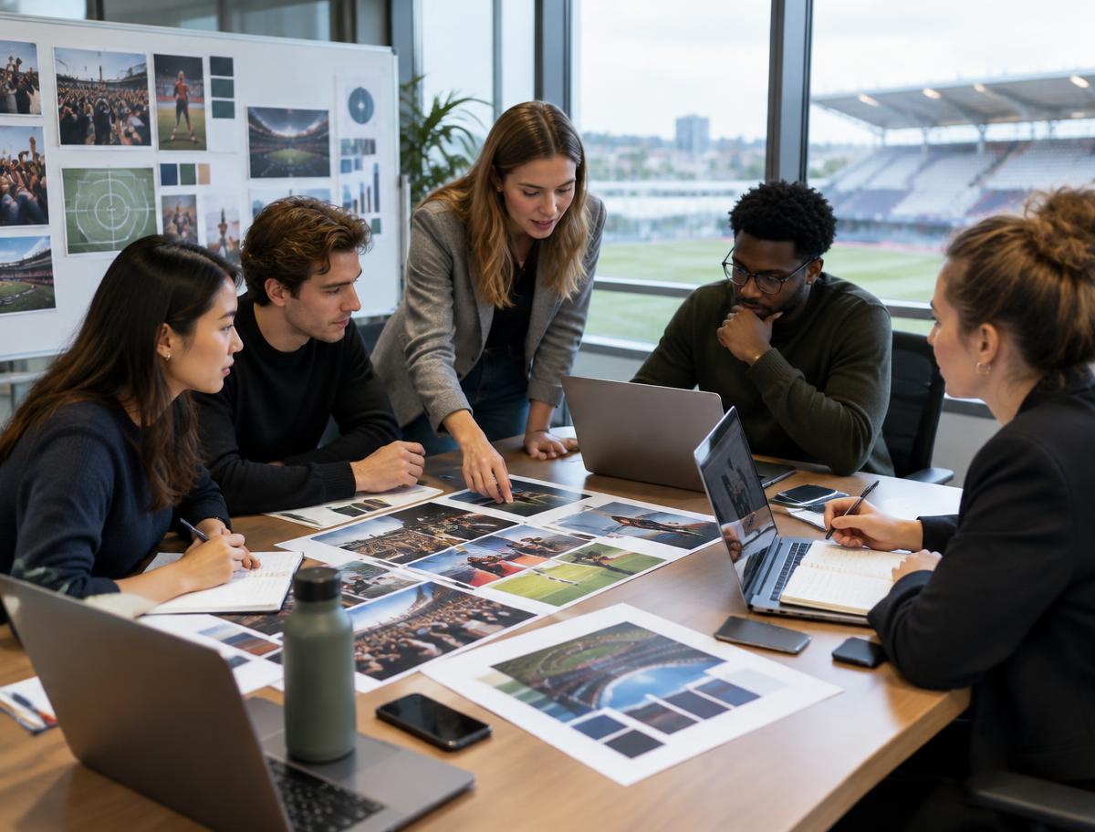 Sports marketing learning inside a European club office